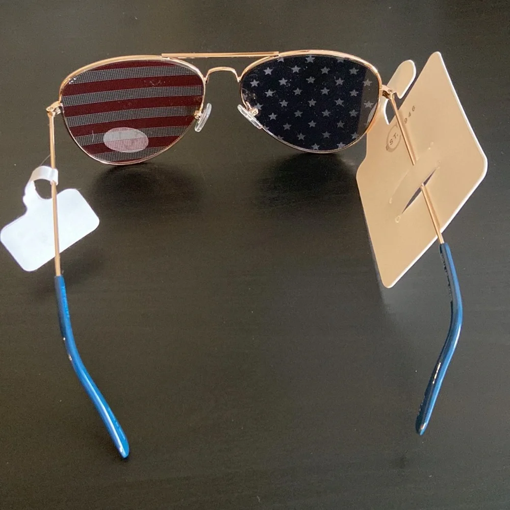 American πΊπΈ USA flag Aviatorβ€οΈπ Patriot sunglasses Stars and Stripes 4th July - Picture 4 of 9